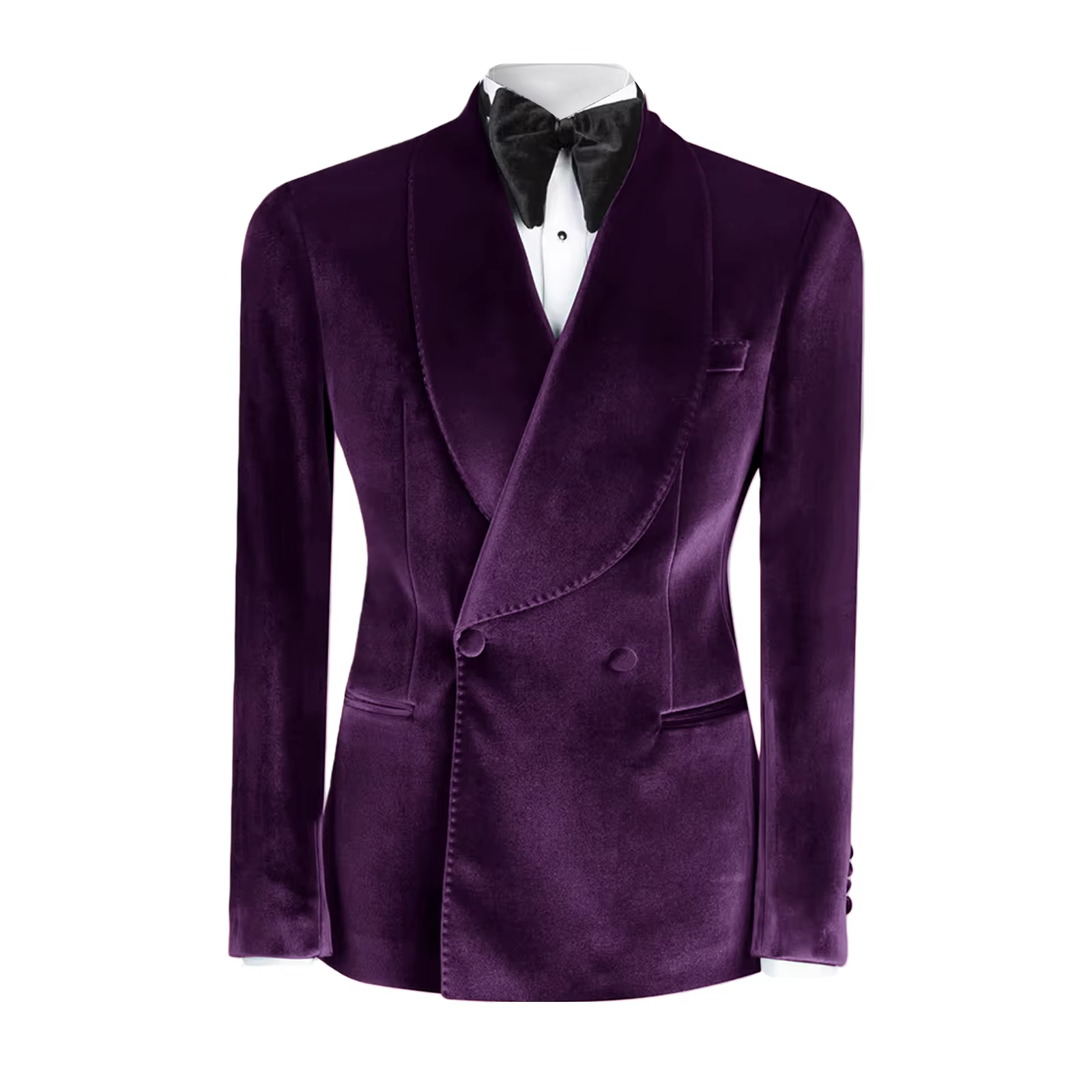 Velvet Men's Suits Blazer Doub - Elegant Formal Men'S Wear recension och pris