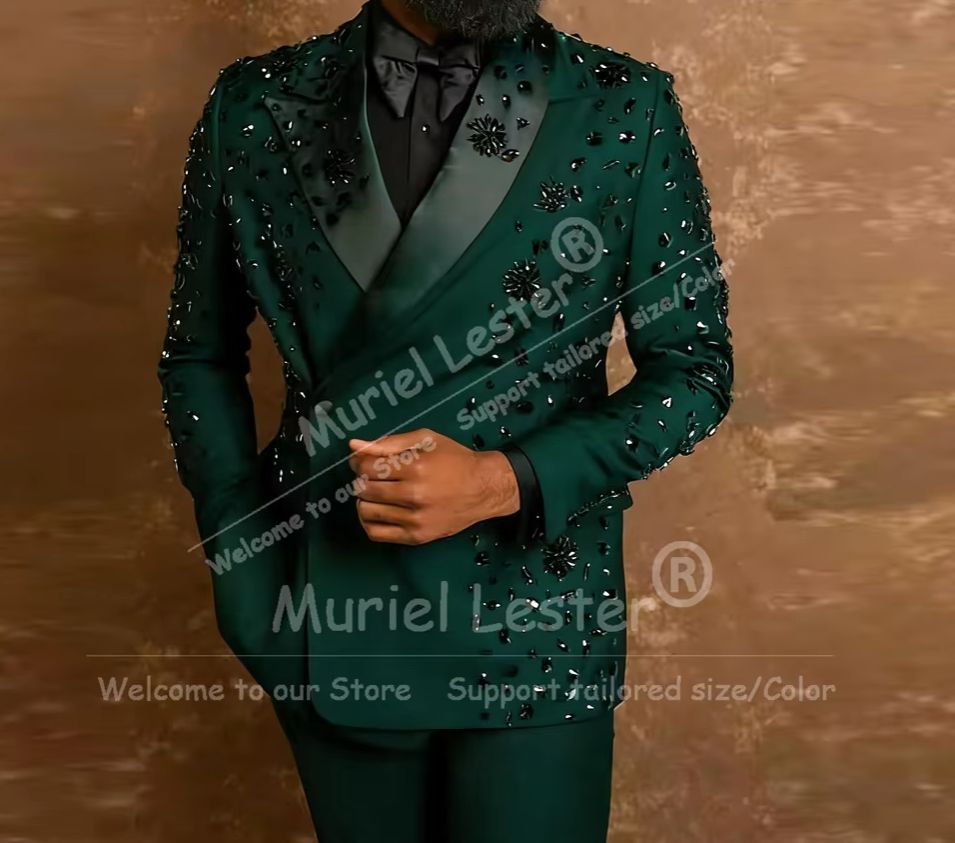 Exclusive Diamond Beaded Suit  - Men'S Formal Wear Attire recension och pris